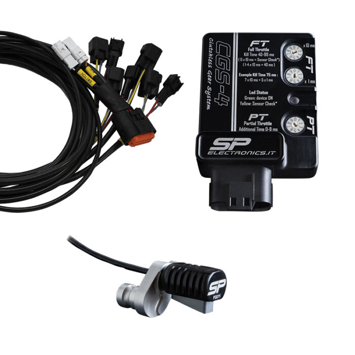 Kit Cambio Elettronico modello CGS4 con sensore Nottolino per modelli Aprilia ed MV Agusta
