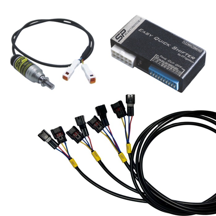EQS DTI Quickshifter Kit model with bidirectional sensor (Push or Pull) for 3/4 cylinder injection engines